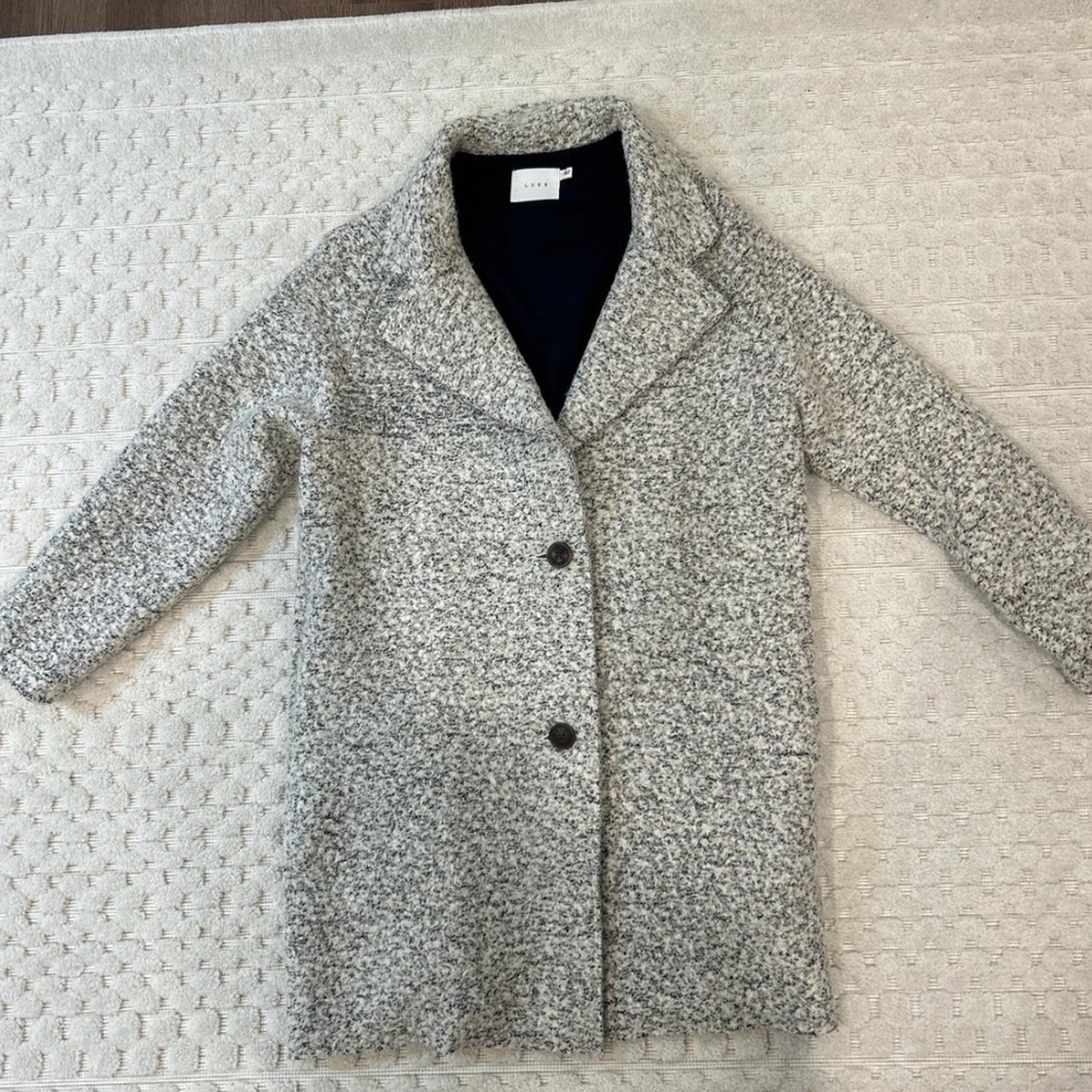 Lush Textured Gray Trench Coat